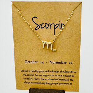 Gold Scorpio Necklace - NWT